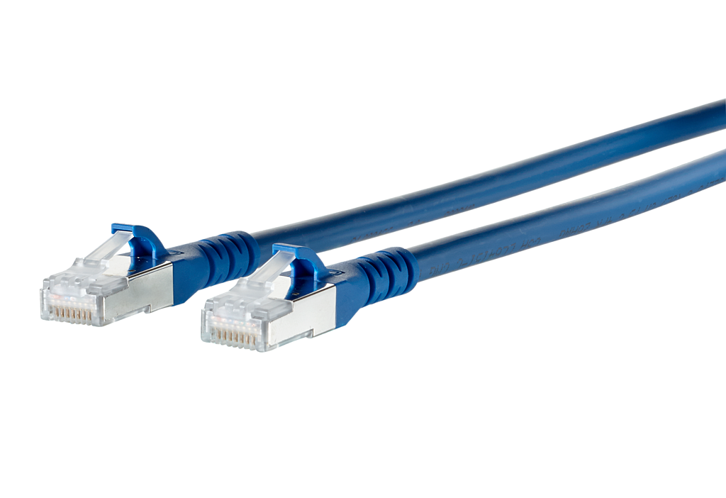 Cordon de brassage Cat.6A AWG 26 0,3 m bleu