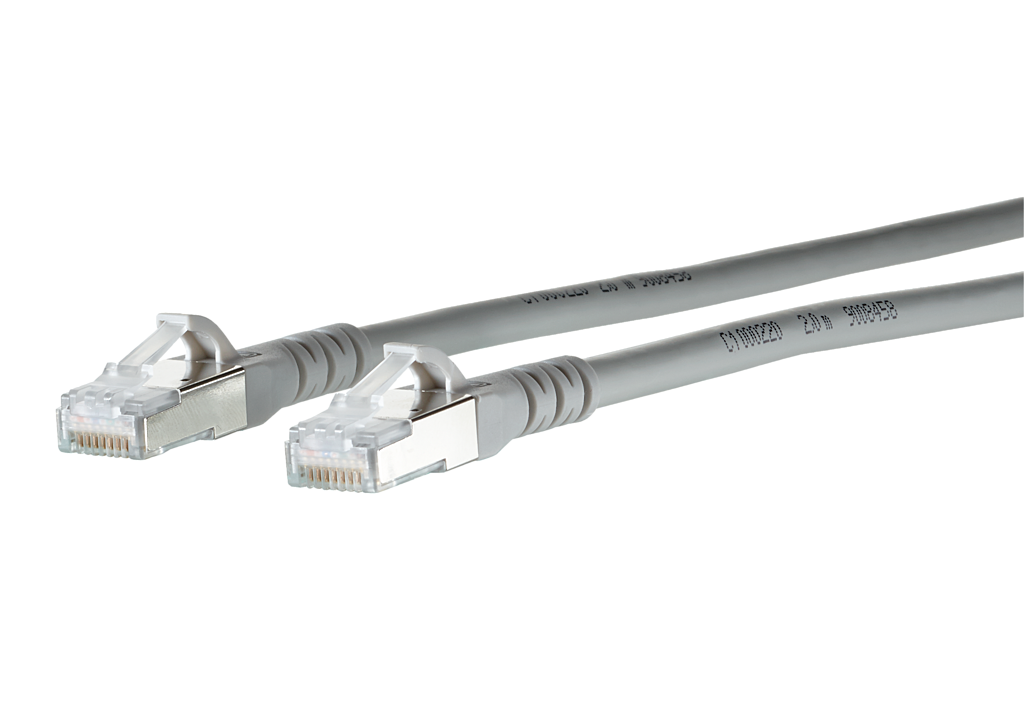 Cordon de brassage Cat.6A AWG 26 2,0 m gris METZ CONNECT