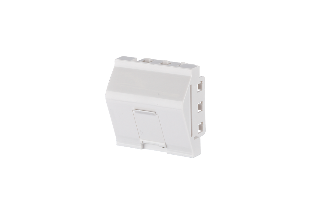 Keystone boîtier de raccordement 45x45 mm 1 port non équipé, blanc pur RAL 9010