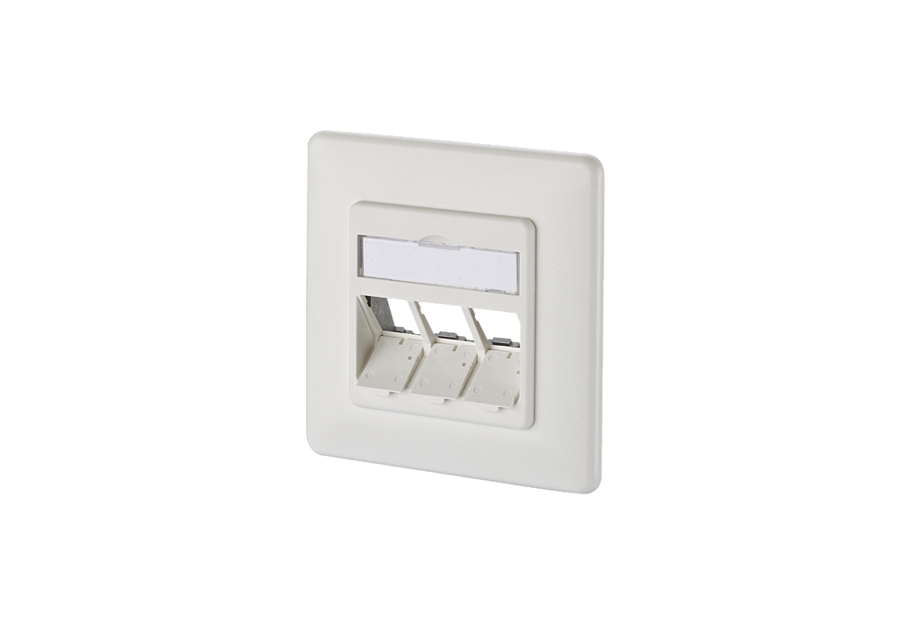 Modul boîtier de raccordementl UP 3 ports blanc pur non équipé