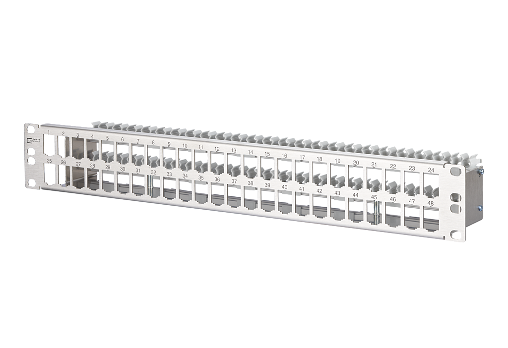 Modul support de module 19 pouces 1,5UH 48 ports acier inox non équipé