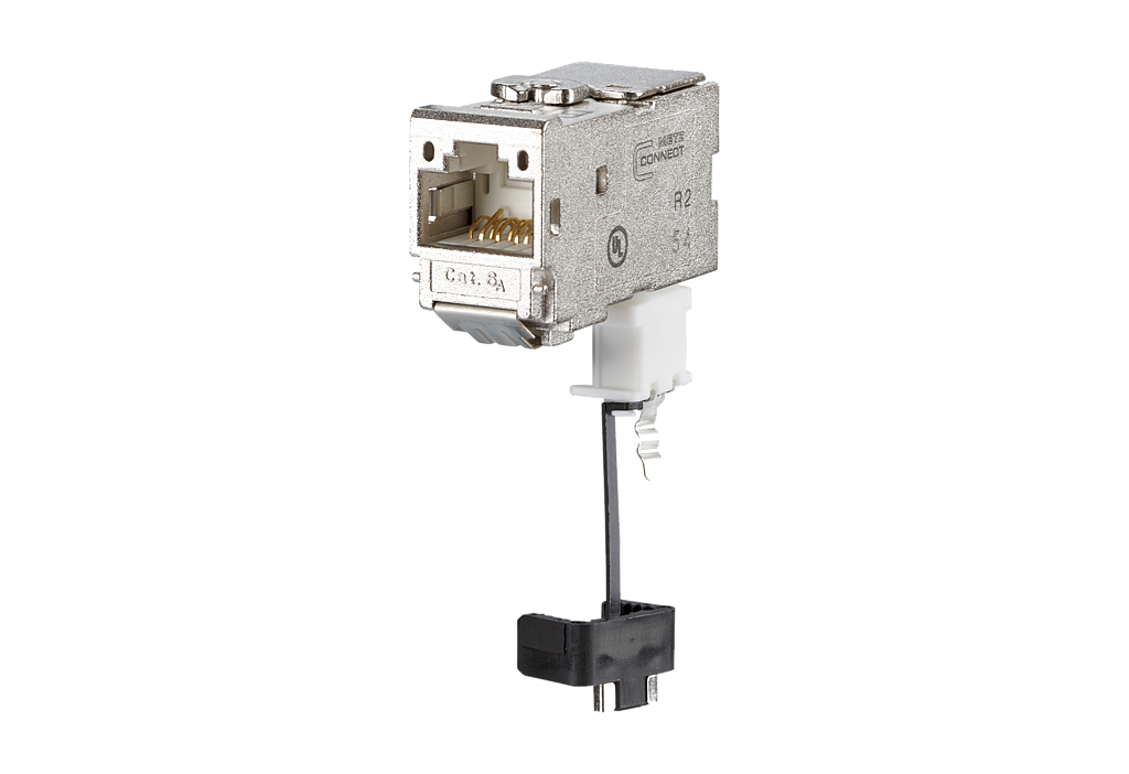 Connecteur femelle RJ45 Cat6A modul 270° jack - 130B12-E METZ CONNECT