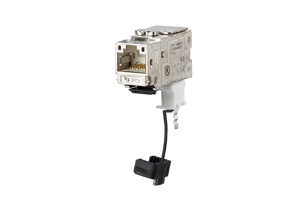 Prise RJ4 Cat6A modul K 270° jack Keystone - 130B22-E METZ CONNECT