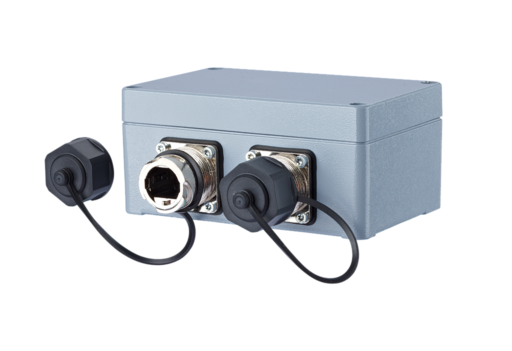 E-DAT Industry IP67 V1 2 ports metal outlet
