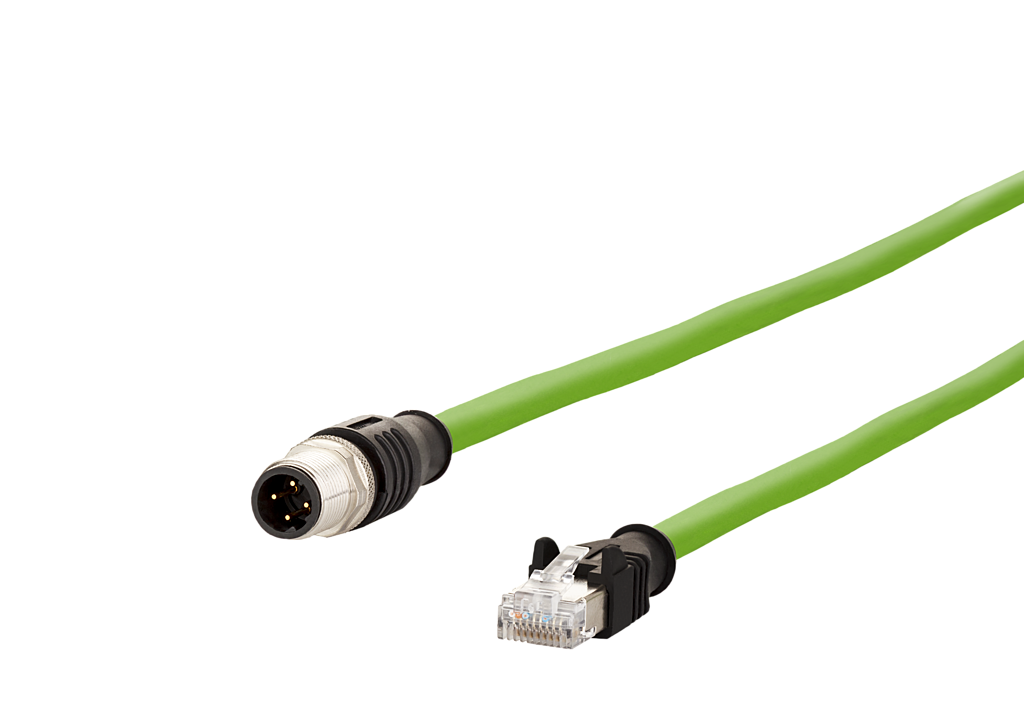 Câble Ethernet industriel M12, codage D, 7,0 m, M12 connecteur droit - RJ45