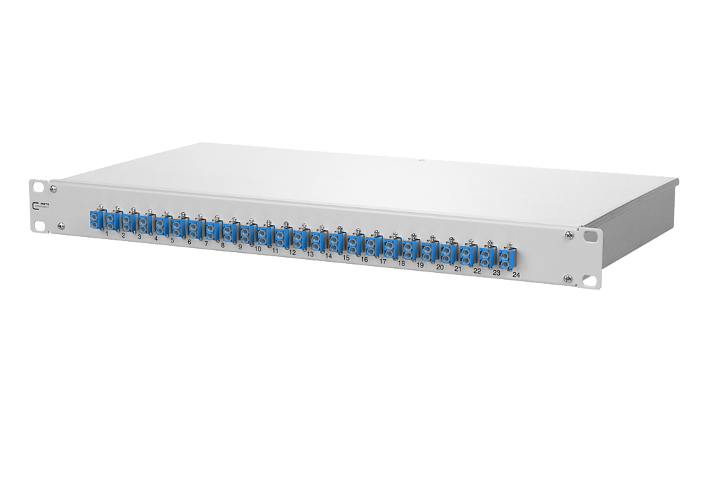 OpDAT fix panneau de brassage splice 24xLC-D (bleu), OS2, gris