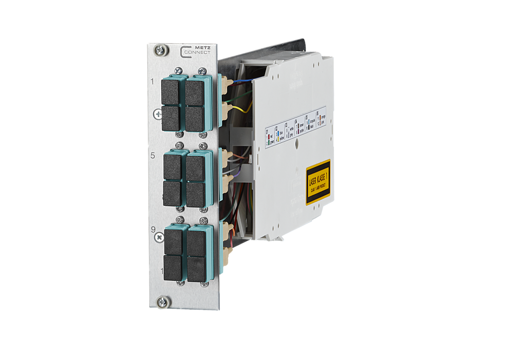 OpDAT CM 6xSC-D (céramique, aqua) pigtails OM3 posés et déployés